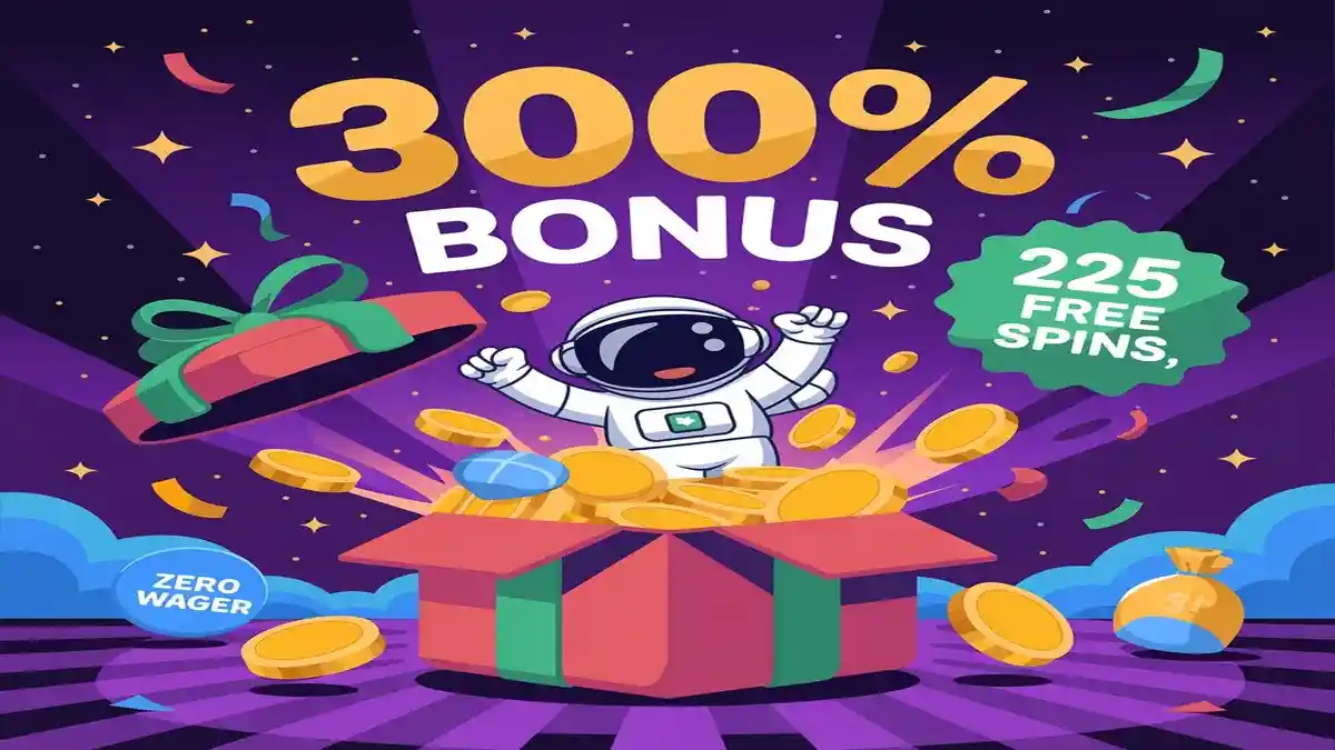 MilkyWay Casino welcome bonus 300% plus 225 free spins with zero wagering requirements